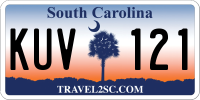 SC license plate KUV121