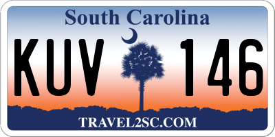 SC license plate KUV146