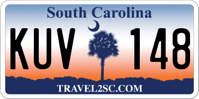 SC license plate KUV148