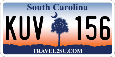 SC license plate KUV156