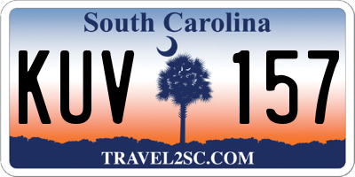 SC license plate KUV157