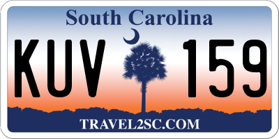 SC license plate KUV159