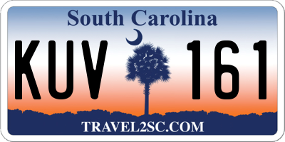 SC license plate KUV161