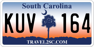 SC license plate KUV164