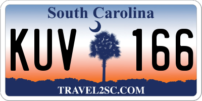 SC license plate KUV166