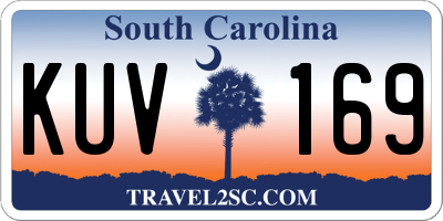 SC license plate KUV169
