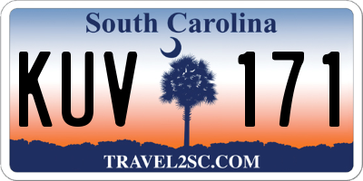 SC license plate KUV171