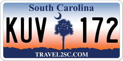 SC license plate KUV172