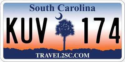 SC license plate KUV174
