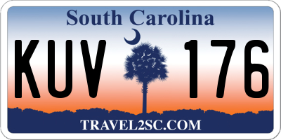 SC license plate KUV176