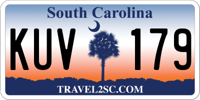 SC license plate KUV179