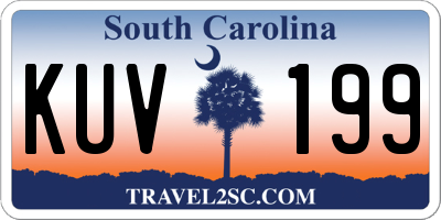 SC license plate KUV199