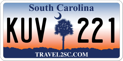 SC license plate KUV221