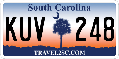 SC license plate KUV248