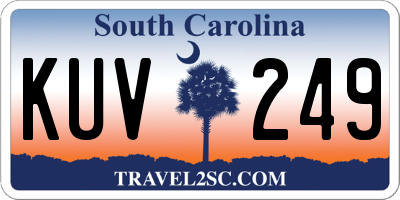 SC license plate KUV249