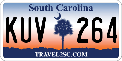 SC license plate KUV264