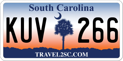 SC license plate KUV266