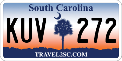 SC license plate KUV272