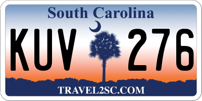 SC license plate KUV276