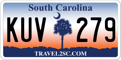 SC license plate KUV279