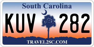 SC license plate KUV282