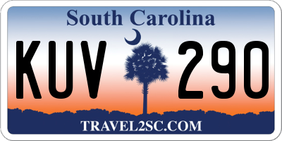 SC license plate KUV290
