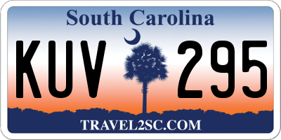 SC license plate KUV295
