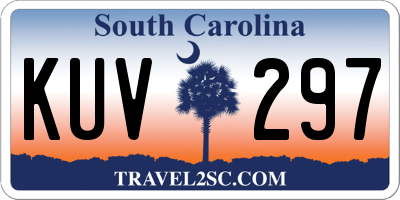 SC license plate KUV297