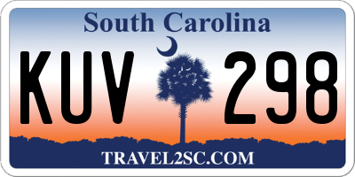 SC license plate KUV298