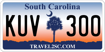 SC license plate KUV300