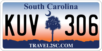 SC license plate KUV306