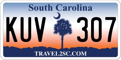 SC license plate KUV307