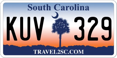 SC license plate KUV329