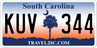 SC license plate KUV344