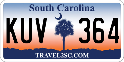 SC license plate KUV364