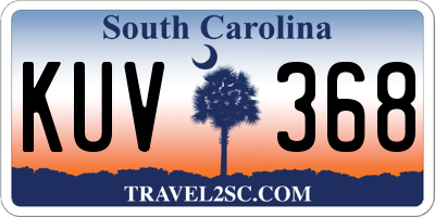 SC license plate KUV368