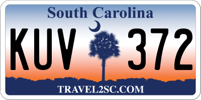 SC license plate KUV372