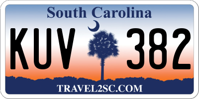 SC license plate KUV382