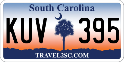 SC license plate KUV395