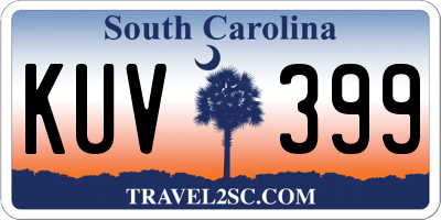 SC license plate KUV399
