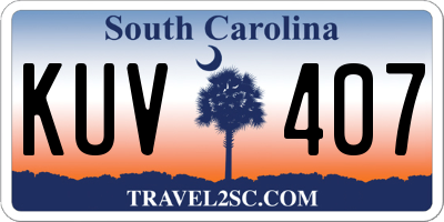 SC license plate KUV407