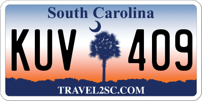 SC license plate KUV409