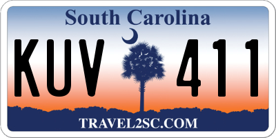 SC license plate KUV411