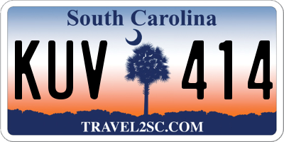 SC license plate KUV414