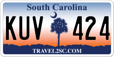 SC license plate KUV424