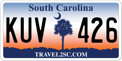 SC license plate KUV426