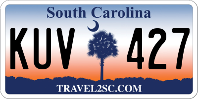 SC license plate KUV427