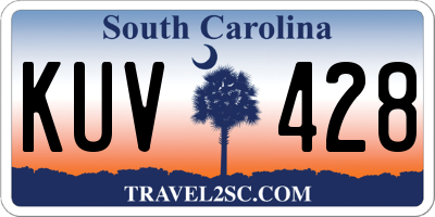 SC license plate KUV428