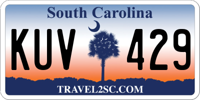 SC license plate KUV429