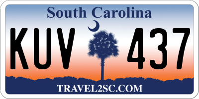SC license plate KUV437
